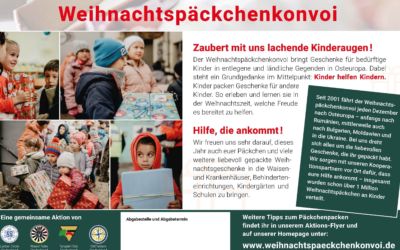 Weihnachtspäkchenkonvoi – unsere Kindertagesstätten machen mit